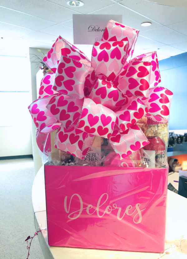 Array of Gifts HoustonMonogrammed Valentine Basket Delivery